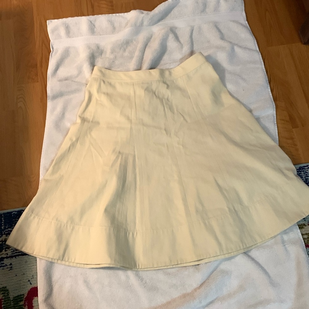 DKNY cream colored midi skirt size 2
